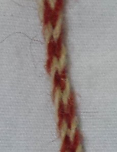 red and yellow 6-strand wool braid