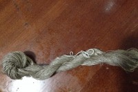 small hank of handspun linen thread