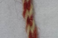 red and yellow 6-strand wool braid